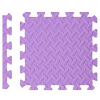 16 Piece Fitness Yoga Mat Soft EVA Foam Puzzle Mat Non Slip Interlocking Gym Mat Protective Mat for Fitness Equipment 30*30*1cm violetinė
