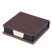 Sticky Note Box With Notepads Pu Leather Memo Pad Dispenser Desktop Supplies For Students Office Worker juoda