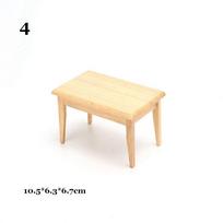 9 Styles Accessories 1/12 Dollhouse  House Decoration Wooden Table Table Furniture  Simulation Chair beige