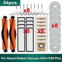 X20 Plus For Xiaomi Compatible X20 Xiaomi X10 Plus X10 Accessories Bags Hepa Filter Mop Cloth Main Side Brush Parts Matches the image