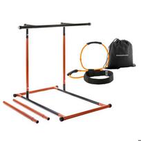 Pull-up station pack - INNOVAGOODS - WEIGHT BENCH - Adjustable bar 114-191 cm - 18 kg Bands - Multi-position juoda