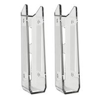 Kitchen Scale Wall Mount Holder Pair, Plastic Adhesive Rack Set of 2 for Daily Scale Storage and Counter Space Use white
