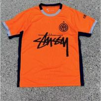 Stussy Signature futbolo marškinėliai Retro Brazilija Argentina Portugalija Futbolo treniruočių marškinėliai Vyrams Moterims Trumpomis rankovėmis Medium red