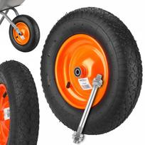 Wheelbarrow Wheel 16  4.80/4.00-8 With Inner Tube, Inflatable + Axle Kd508