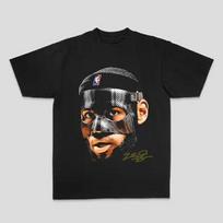 Lebron James American Street Print Pure Cotton Loosefitting Breathable Basketball Star Shortsleeved Tshirt Graphic T Shirts M black