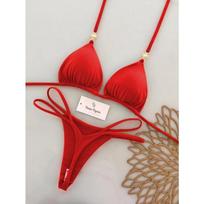 Micro Bikinis Sexy Women Swimsuit Push Up Swimwear Thong Bikini Set Biquini Bathing Suit Swim Suit Beachwear Female M red