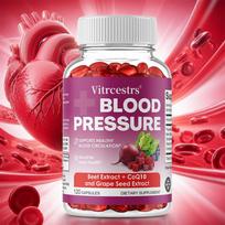 Vitrcestrs Beet Root Extract Capsules with CoQ10 & Grape Seed Extract, 120 Capsules pink