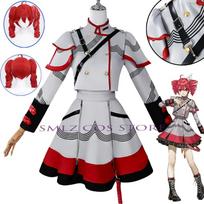Kasane Teto Cosplay Kostiumas Anime Vtuber Cosplay Suknelė Helovino Šventė Moteriškas Kostiumas Pasiruošimui Kasane Teto Perukui L gray