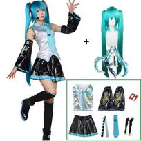 Cosplay sidabrinio odos audinio kostiumas Cosplay kostiumas JK jūreiviškos suknelės aukštosios mokyklos Helovino uniforma Perukas XXXL black