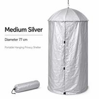 Hanging Design Portable Shower Tent Pop-Up Mechanism Umbrella Style Shelter  Hiking 1PC white