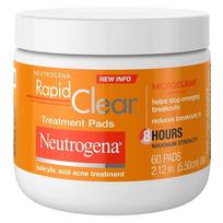 Facial Wipes, Neutrogena, Rapid Clear, Against Acne, Pre-Saturated With Salicylic Acid, 60 Pcs