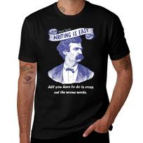 Mark Twain funny inspiration literature quote for writers TShirt Dry Fit Running Short Sleeve Top 4XL brown