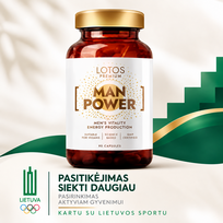MAN POWER Papildai vyrams su cinku ir selenu, 90 kapsulių