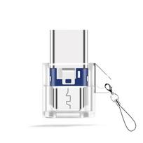 Type-C To Micro USB Adapter USB-C Interface Supports OTG Mobile Phone Data Synchronous Charging 2 In 1 Converter mėlyna