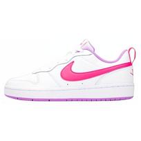 Nike Court Borough Low 2 GS White Hyper Pink Kids Sneakers Fuchsia-Glow BQ5448-111 38.5 pink