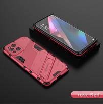 Šarvuotas laikiklis dėklas skirtas OPPO Find X3 Pro Realme 7 Narzo 20 C15 C12 V15 GT Reno 5 Pro Plus 4 Lite A93 5G A74 4G A53 A32 Galinis dangtelis For A93 4G rožinė raudona spalva