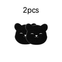 2-6Pcs Pet Hair Remover Bear Shape Laundry Balls Washing Machine Lint Catcher Reusable Clothes Sofa Cat Dog Fur Cleaning Sponge black