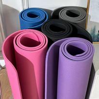 Thick Non-Slip Yoga Mat for Silent, Shock-Absorbing Fitness & Aerobics - Odorless, for Men & Women Yoga Mat with Strap
