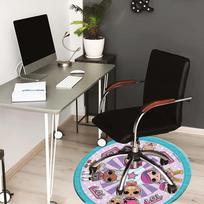 1pc LOL Surprise Dolls Wheel Round carpet, Made of Polyester,Perfect for Decorating Office Chairs, Living Rooms 80cm gray