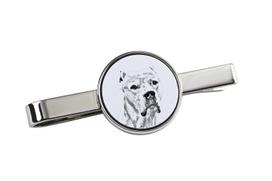 Dogo Argentino - tie clip with a dog, personalized tie clip, a unique gift for a man from the Art-Dog brand sidabras