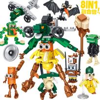 LATEST style Tralalelo Tralala Figure Brick Toy Tungtungtung Italian Brainrot Al Tralalero Tralala Construction Blocks Birth Date Toy yellow