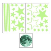 Waterproof Wall Stickers Self-Adhesive PVC Scratch-Resistant Wall Decals Removable Glow in The Dark Wall Stickers for Bathroom Living Room Bedroom žalia