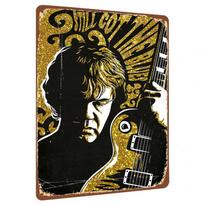Roko gitaristas Metalo skardos ženklas Sienos meno dekoras Muzikos tema Kūrybiška dovana namams 20x30cm（7.8x11.8inch） brown