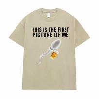 Juokingi Ši yra pirmoji mano nuotrauka Sperma Laikanti Alų Unisex Marškinėliai Unisex Moterims Klasikiniai Gatvės Marškinėliai Vintažiniai Laisvalaikio Marškinėliai 4XL white