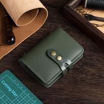 Retro High-capacity Card Case PU Leather Unisex Business Card Holder 30 Bits Card Bag Women tamsiai žalia spalva