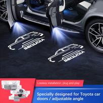 LGPE6 2Pcs Led Emblem Lamps Car Door Light Luces Projector for Toyota Sequoia 2008 2009 2010 2011-2022 2023 2024 2PCS gray