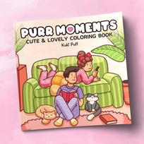 Cute Cartoon Coloring Book Stress Relief Painting Gift Paperback Educational Doodles Book for Adults And Teens