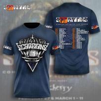 2026 New Classic Scorpions Rock T-Shirt 3D Print Men/Women Hip Hop Trend Short Sleeve T shirt Summer Oversized Street Youth Tops 5XL gray