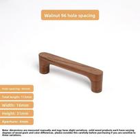 Šiaurietiško stiliaus spintelės rankenėlės Riešuto medžio drabužinės rankenėlės Minimalistinės stalčių rankenėlės Interjero dizainas Walnut Wood-A