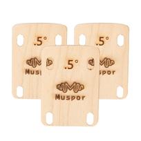 3-Pack 0.5° Electric Guitar Maple Neck Shims Neck Raising Shims 3PCS Guitar Neck Shims beige