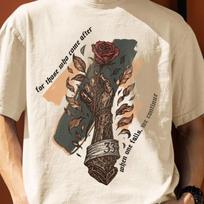 Expedition 33 T-Shirt, ''For Those Who Come After'' Tee, ''When one falls, we continue'' Gamer Gift, Gustave Clair Obscur Clothing for Fans L white