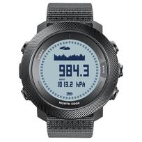 NORTH EDGE APACHE D Diving Watch for Men - Freediving Compatible, Depth Gauge, Thermometer, Compass, Altimeter, Barometer, Thermometer, 10ATM Water gray