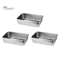 Food-grade Baking Pan 1/2/3/4Pcs Bread Loaf for Stainless Steel Rectangular Meatloaf High-quality Tin Homemade Banana Mold 3pcs gray