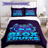 3pcs Blox Fruits Bedding Set Duvet Cover Closure Includes 1 Duvet Cover & 2 Pillowcases, Soft and Comfortable for All Seasons. 140cmx210cm