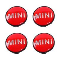4 vnt. 54 mm 56 mm Automobilio rato centrinio dangtelio ženklelis Emblema Lipdukas BMW Mini Cooper One S JCW R50 R53 R55 R56 R57 R60 F55 F56 red