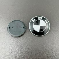 74mm 82mm Automobilio Logotipas Priekinis Variklio Dangtis Galinis Bagazines Dangtis Emblema BMW M Logotipui E46 E36 E34 F10 E90 F30 E60 F30 E53 E30 E92 E87 Automobilių Aksesuarai 1x82mm 1x74mm juoda balta spalva