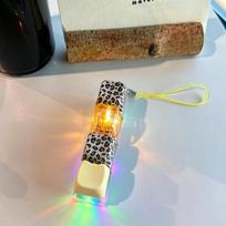 Led Keyboard Button Stress Relief Toy Decompression Keychain Anti-Stress Keyboard Fingertip Key Cap Pendant Antistress Toy brown