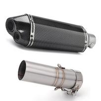 For Honda Africa Twin 1100 CRF1100 CRF1100L 2020-2025 Escape Motorcycle Exhaust Pipe With 51MM Mid Link Pipe Slip Muffler Pipe 370mm gray
