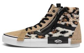 Vans Unisex SK8 HI Cap Mid Top Sneakers Brown/Black 35 gray