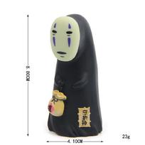 Anime Chihiro Kelionė į pasakų šalį Torto papuošimas Beveidis Veido neturintis žmogus Veiksmo figūrėlės Su aukščiausios kokybės derva Purse black