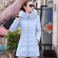 Žieminė moteriška parkos striukė su dideliu kailiniu gobtuvu, storu šiltu moterišku paltu, laisvalaikio viršutiniu drabužiu, Europos mados, juoda XL mėlyna