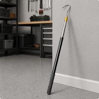 Attic Ladder Hook Rod Space-Saving Door Pull for Elevated Fixture Pulling gray