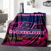 Roblox Personalized Name Blanket Cozy Customizable Blanket Soft Warm Cozy Great for Office Nap Home Decor Sofa All-Season Use 150cmx180cm