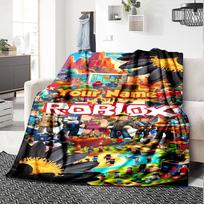 Roblox Personalized Name Blanket Cozy Customizable Blanket Soft Warm Cozy Great for Office Nap Home Decor Sofa All-Season Use 150cmx180cm