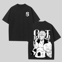 BLEACH Grimmjow Jaegerjaquez Summer 2026 T-shirt, Black Anime Print, Harajuku Streetwear, Unisex Casual T-shirt for Fans XXXXL white