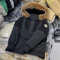 Womens Mid-Length Puffer Coat With Real Raccoon Fur Trim Hooded Oversized Warm Winter Jacket Medium gray